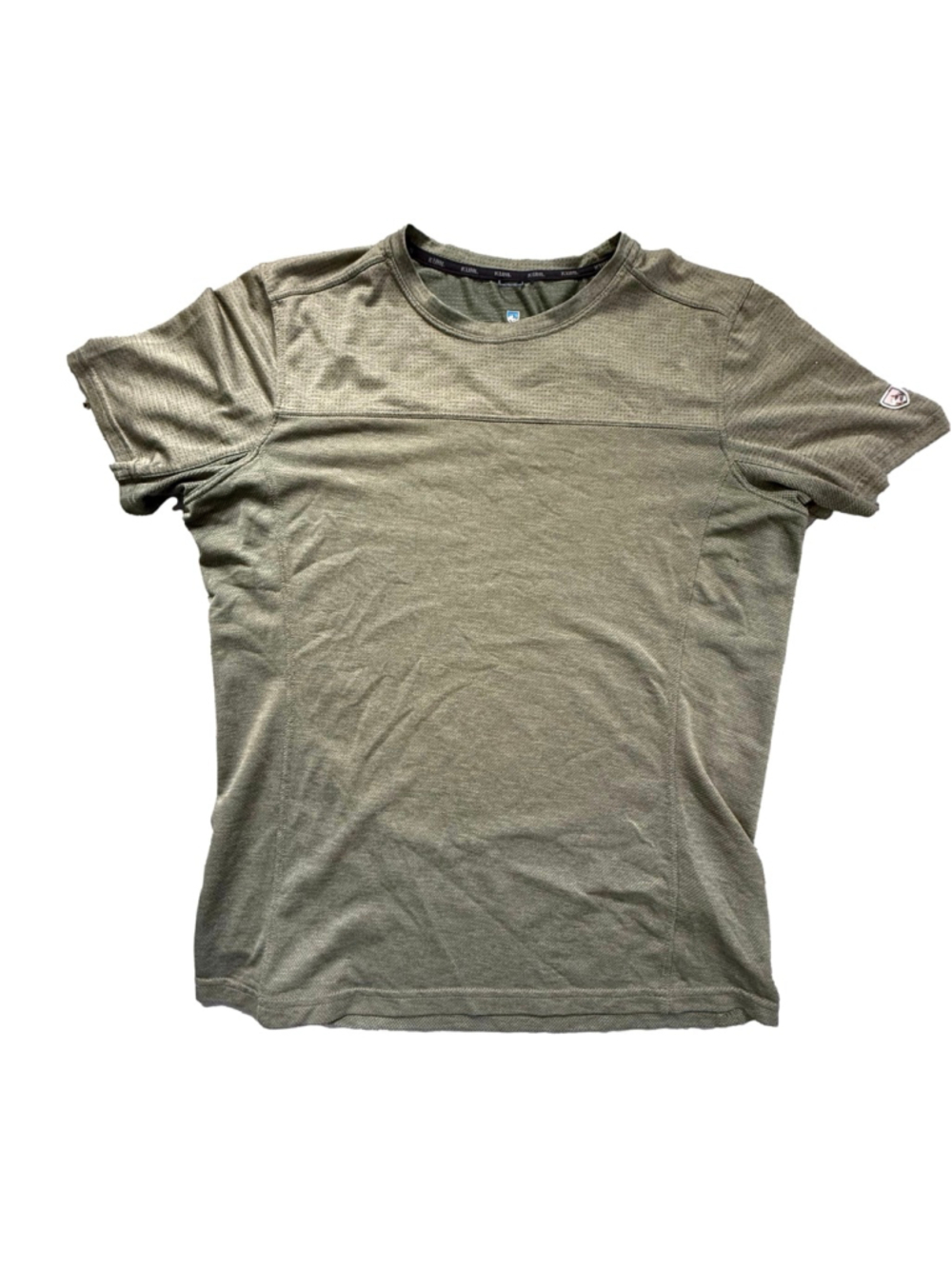Kuhl Engineered T-Shirt Men’s Medium Olive Green Mesh Performance Hiking